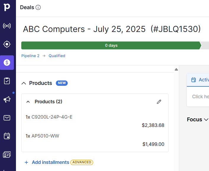 ItemDetail-Pipedrive-QuoteWerks-QWD
